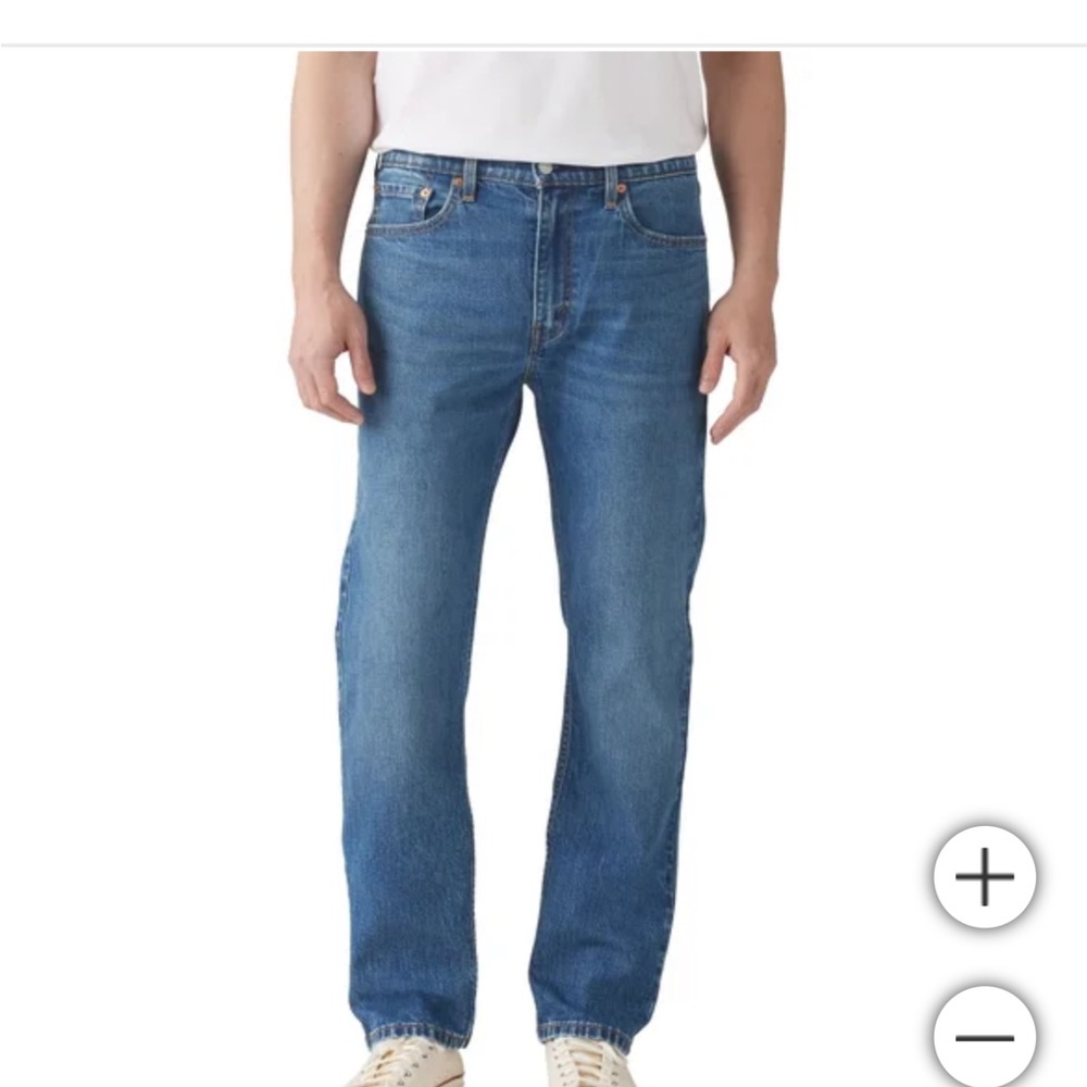 Levi's 505 Blue Straight Jeans Classic Style 36x30